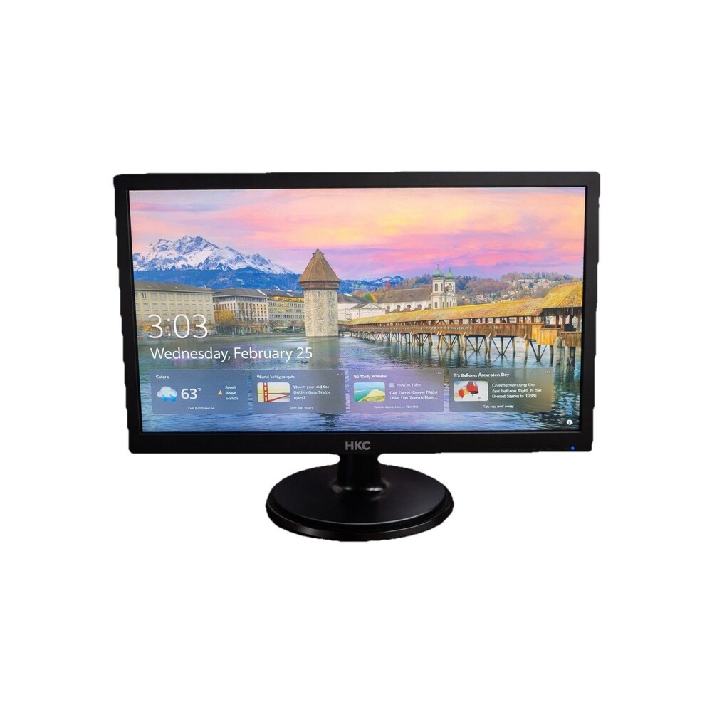 HKC 19” LCD Monitor VGA w/ Power Cord Tested Working Budget PC Office Screen